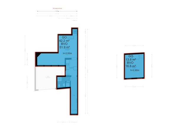 Floorplan - Breestraat 54F, 2311 CS Leiden